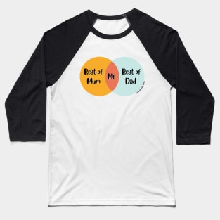 Venn Diagram Best of Mm Best of Dad = Me Baseball T-Shirt